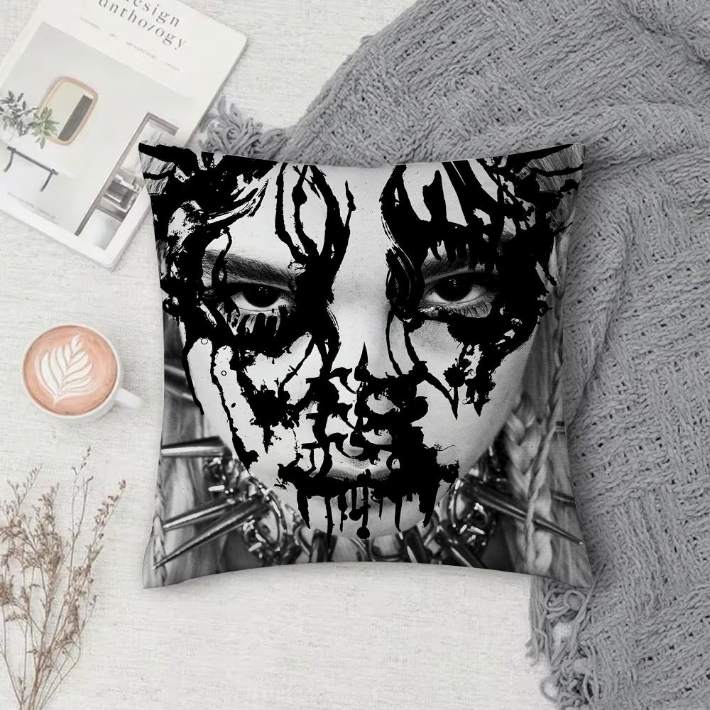 Singer Negative Spaces P-Poppy Pillow Case Square Double-Sided Printing Short Plush Sofa Cushion Cover Bedroom Bedside Pillow