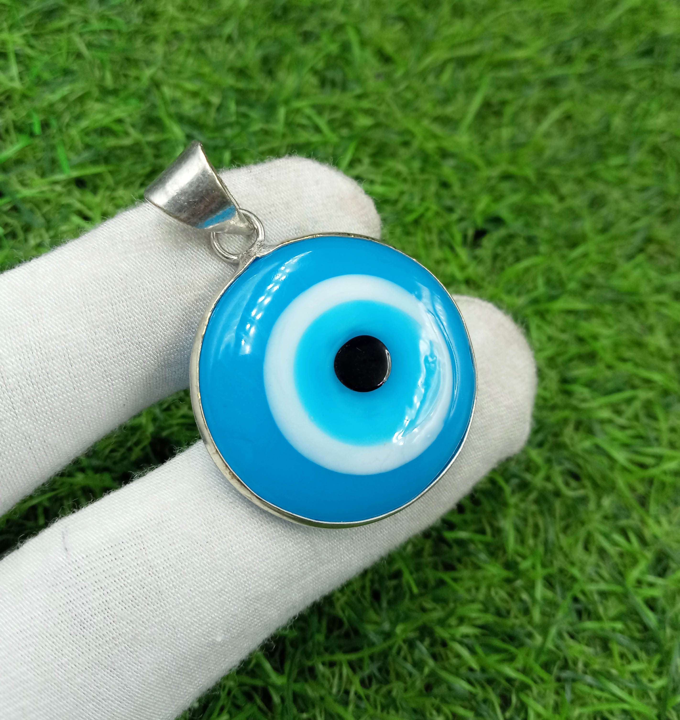 

Кулон с драгоценным камнем Evil Eye Gemstone 925 пробы с серебряным покрытием DEP-584