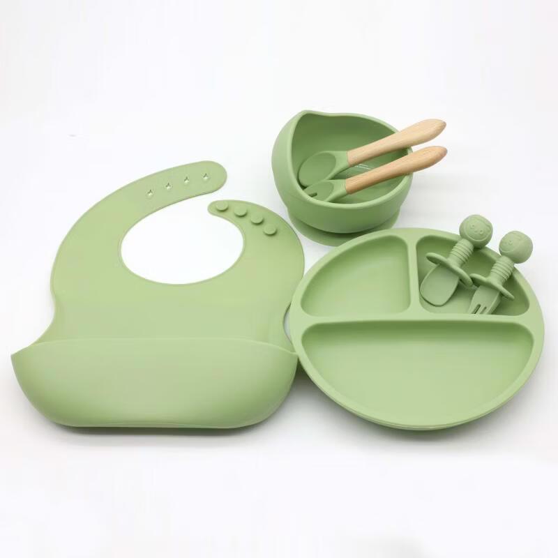 Silicone Suction Baby Tableware Set