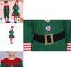 Delightful Christmas Elf Cosplay Costume Couple Outfit For Fancy Dress Xmas Party Role Play