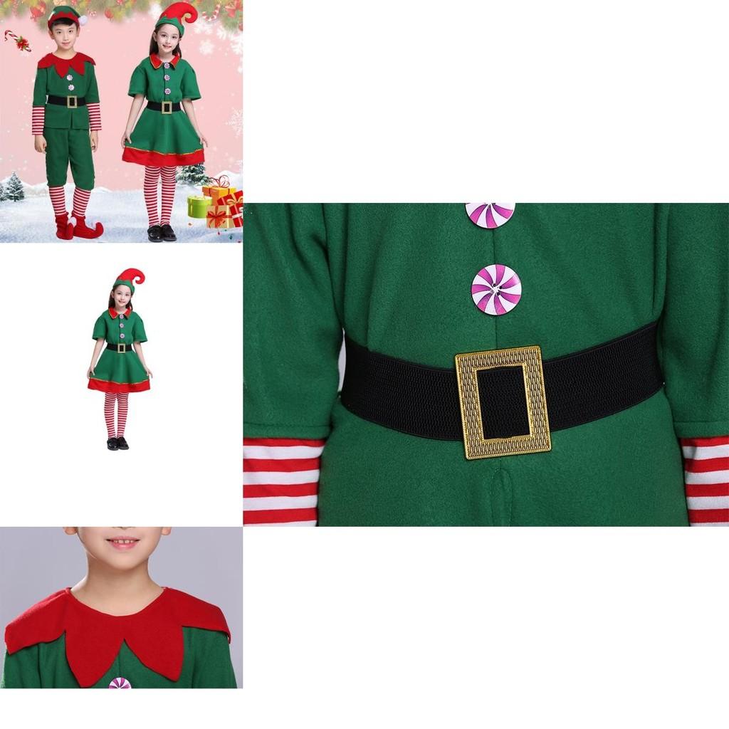 Delightful Christmas Elf Cosplay Costume Couple Outfit For Fancy Dress Xmas Party Role Play