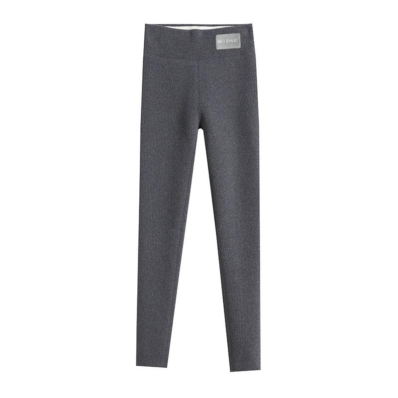 Lamb's Wool High-waisted Extra-thick Bottoms Women's Outer Wear Fall and Winter Padded and Thickened Large Size Elastic Thin Warm Cotton Pants