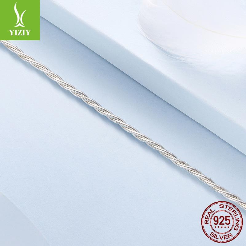 Winding Basic Chain Bracelet Simple And Versatile S925 Sterling Silver Snake Bone Chain Bracelet