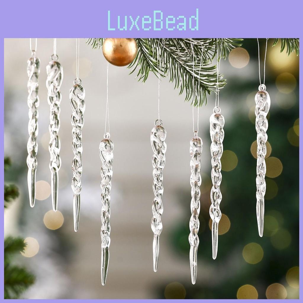 Christmas Tree Decor Snowflake Hangings Ornaments Set Ice Sculpture Pendant