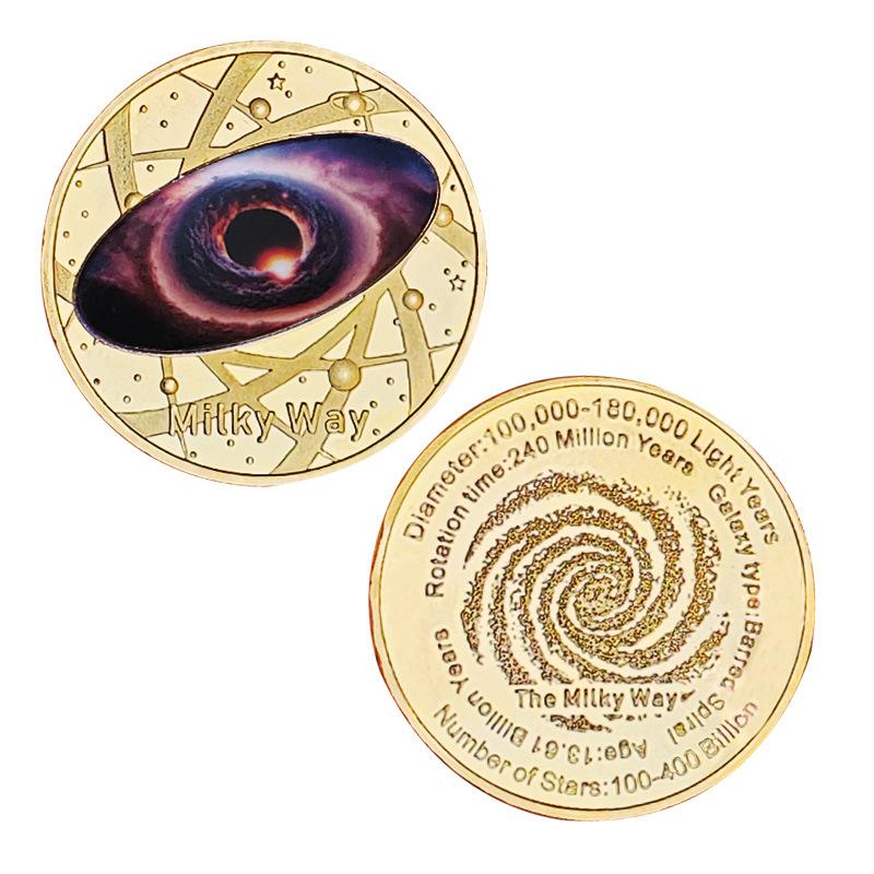 Five Commemorative Coins of the Milky Way Galaxy, Gold-plated and Silver Plated Commemorative Medals, Collecting Commemorative Gifts for Enthusiasts