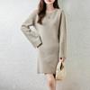Women Sweater Dress 100% Wool MODERN NEW SAGA O-neck Knit Long Pullover Winter Jumpers Wool Long Dress Female