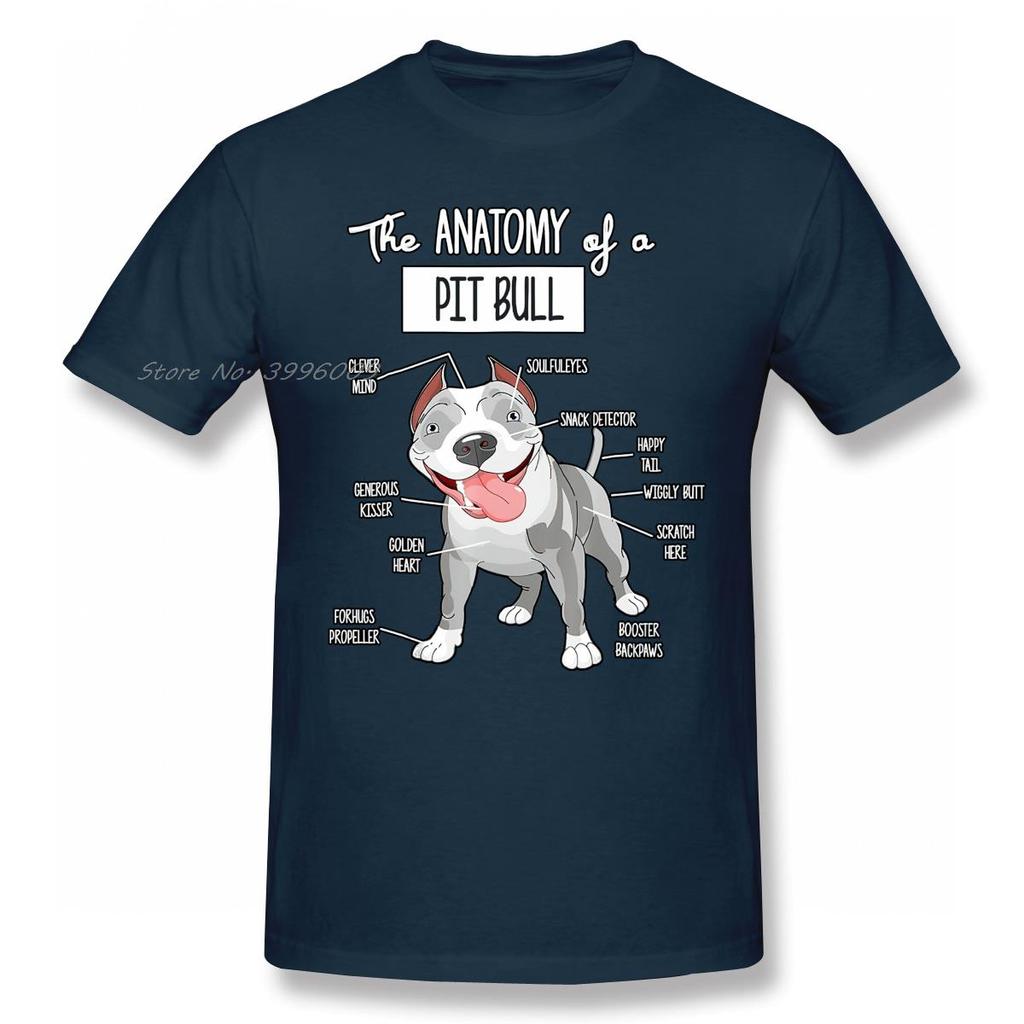 Anatomy Of A Pitbull Dog Saving T Shirt Men High Quality Cotton Summer T-shirt Short Sleeve Tshirt Brands WoMen Tee Top Gift
