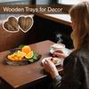 Wood Tray Wooden Trays For Decor Heart Shaped Hand Carved Natural Craft Plate Fruit Bowl Creative For Kitchen Dining Appetizer