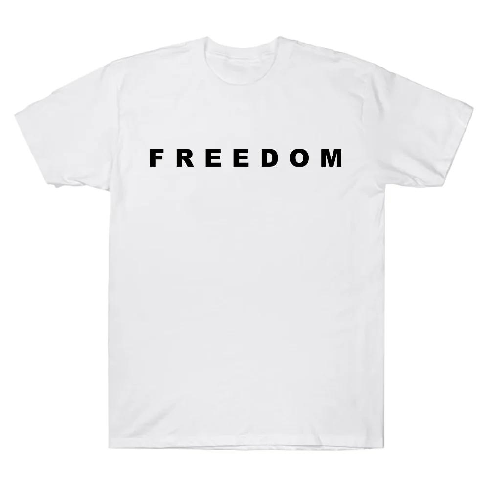 Tricouri Charlie Kirk Freedom Merch Tricouri cu Grafică Litere Freedom Unisex Casual Mânecă Scurtă Gât Rotund Bumbac de Înaltă Calitate