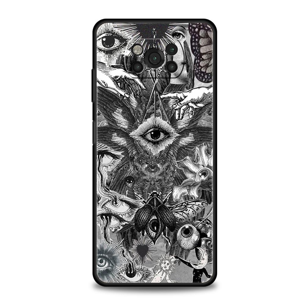

Phone Case for Xiaomi Poco F7 F6 F5 F4 F3 X7 X6 X5 X4 X3 NFC M4 C51 C55 GT 5G Soft TPU Cover Capas Trendy Cool Eyes Creative Bag Poco X7 Pro