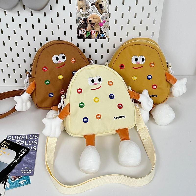 Adorable Ins Cartoon Canvas Backpack For Students Featuring Lightweight Design And Cute Bear Pattern