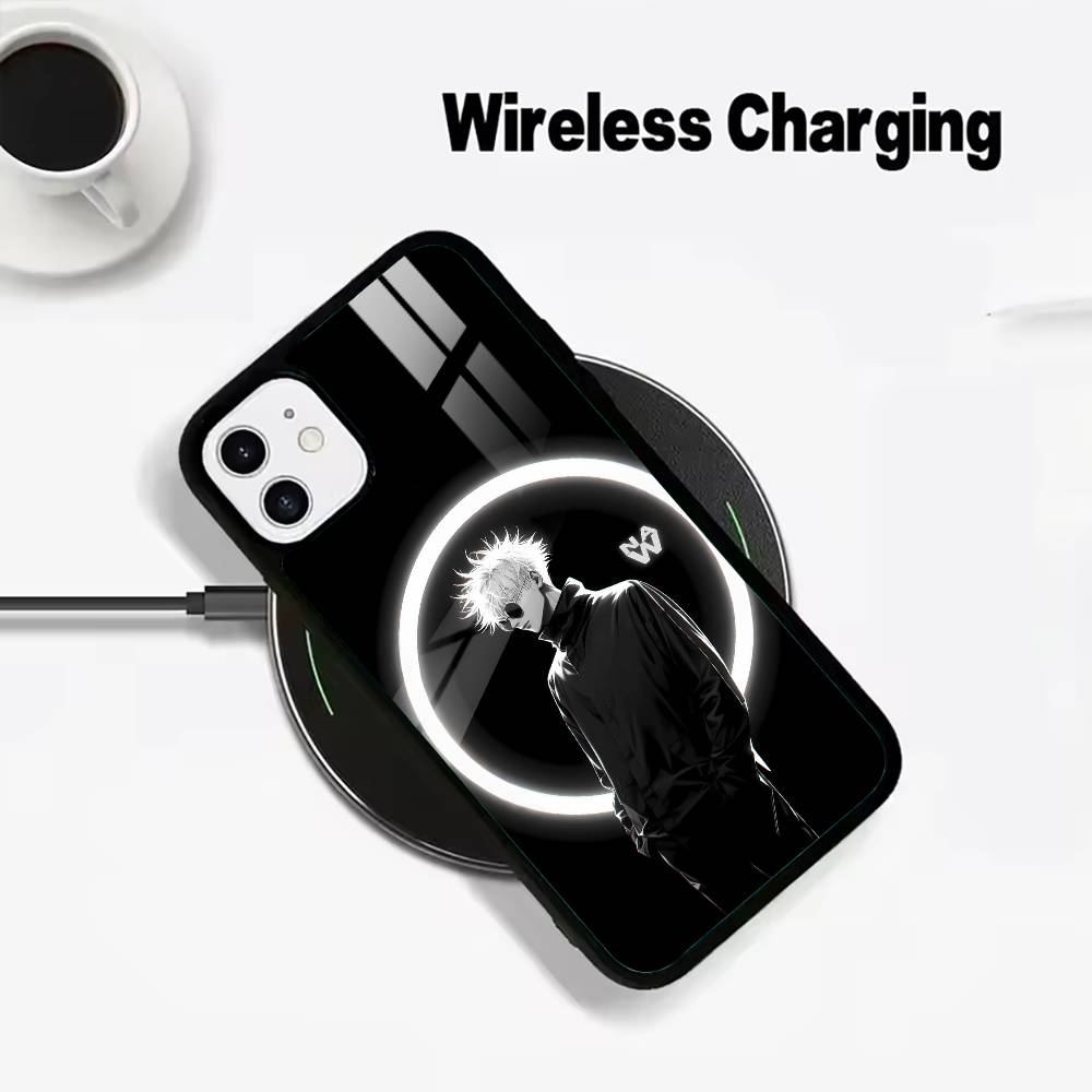 Favorite Anime Characters-S-Satoru G-Gojo Wireless charging phone case compatible with iPhone 17/16/15/14/13/12/11