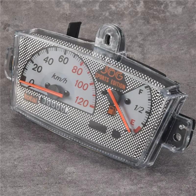 Motorcycle Meter Panel Speedometer Assembly for JOG50 JOG90 3KJ 3YK Models, Replacement Cluster With Speed Scale Fuel Level and Odometer Window