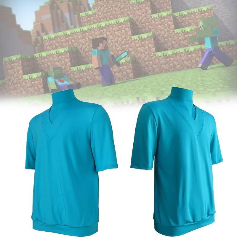 Steve Polyester Minecraft Cosplay Apparel Adult Halloween Costume Adults Young