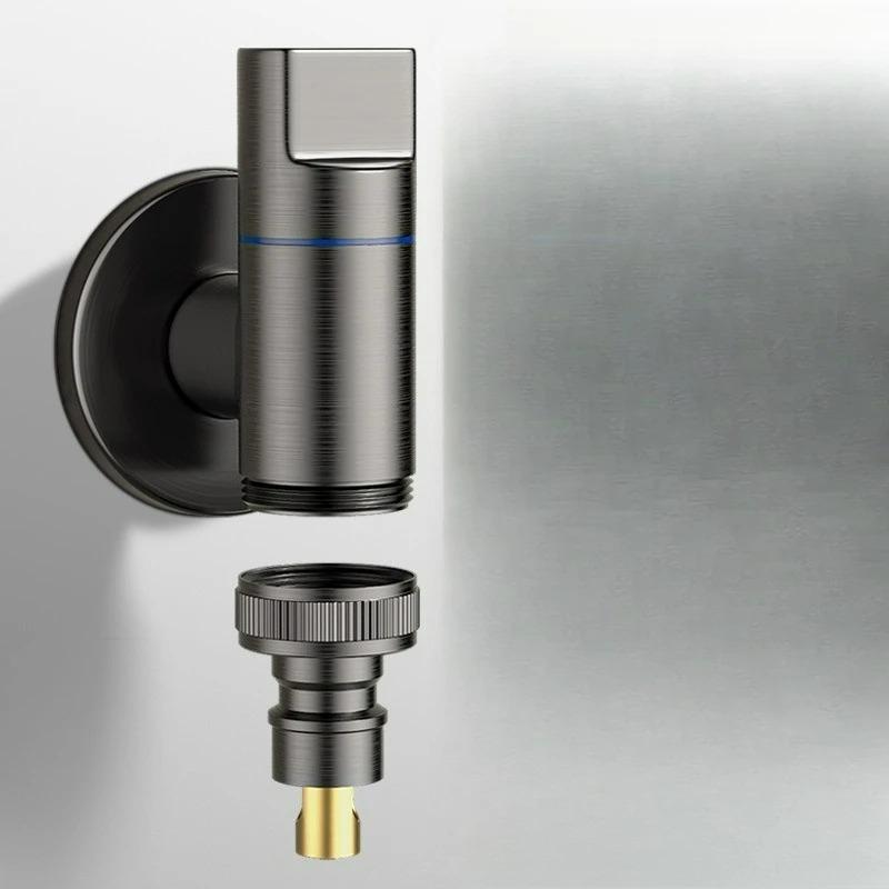 New Mini Wall Faucet Double Outlet Rinsing Taps Steel Mop Pool Faucet Household Balcony Laundry Sink All Copper Good Stainless