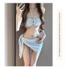 Bikini Four-piece Sexy Striped Swimsuit Women's High-end Ins Style