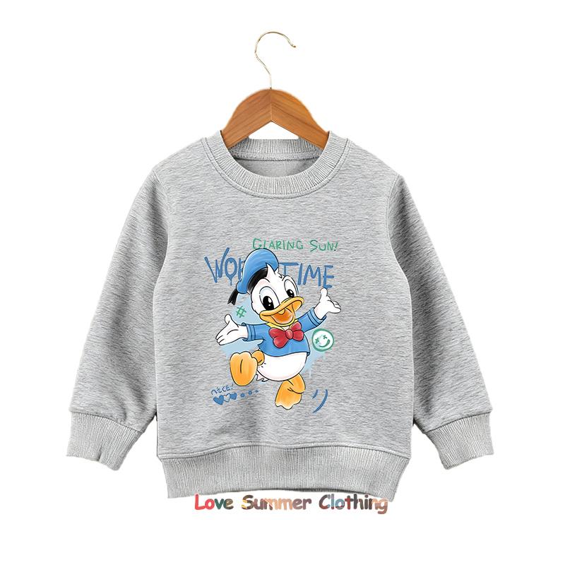 Mouse Kids Hooded Sweatshirt Mickey Ages 4-14 HD Print Little Boy Pullover  Minnie Little Girls Fall Hoodie Long Sleeve New Arrivals for Autumn