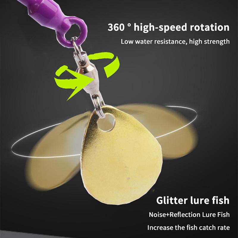 Durable 3D Printed Zinc Alloy Fishing Lures With 360 Degree Rotating Glitter Perfect For Freshwater Saltwater Fishing