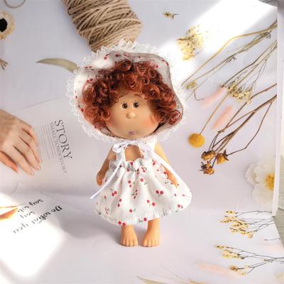 Mia 24cm Silicone Doll with Cherry Dress and Changeable Clothes