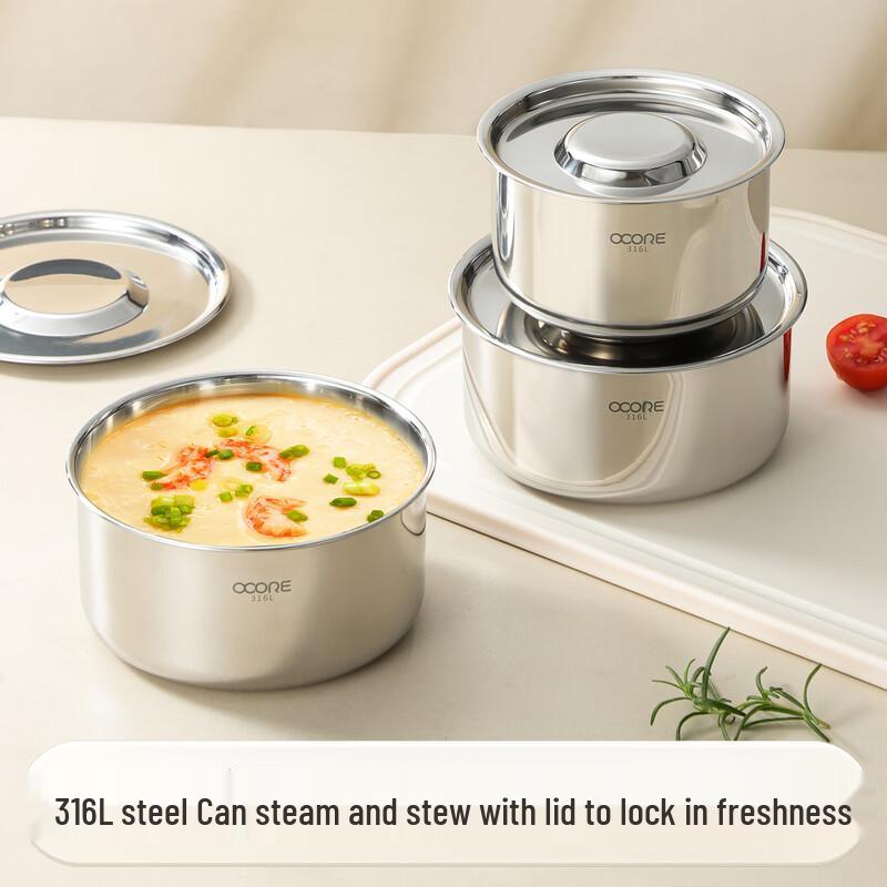

Wuxin 316L Stainless Steel Multi-Purpose Steaming Bowl with Lid