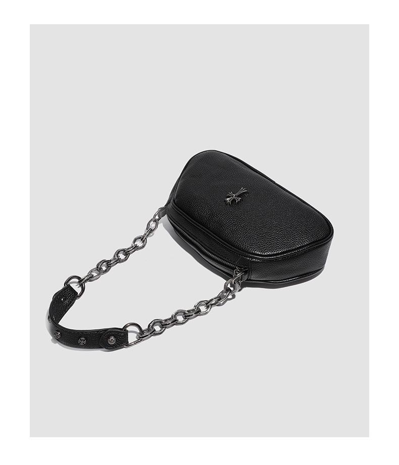 Retro Chic Chrome Hearts Umhängetasche mit Kettendetails für Damen