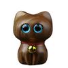 Green Sandalwood Cat Ornament - Solid Wood Hand-Carved Kitten for Home or Car Décor