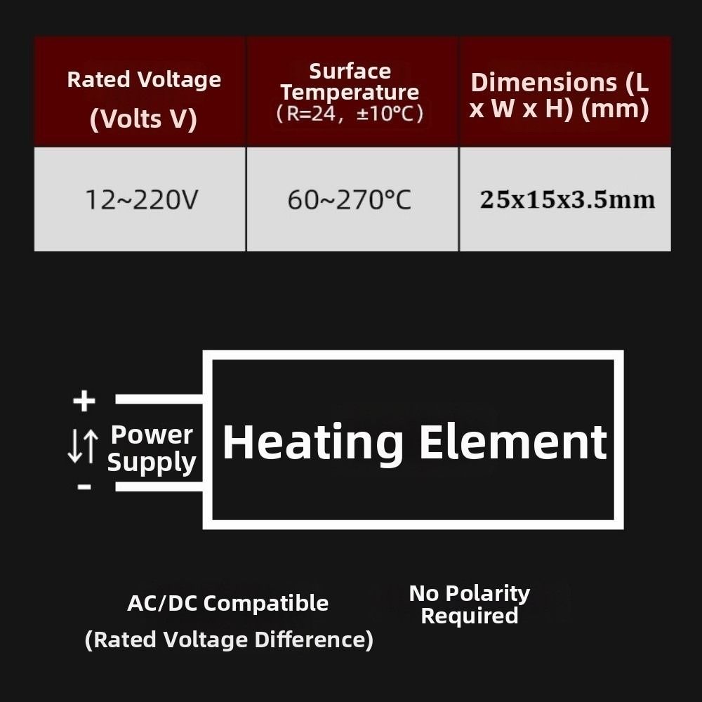 60-270 Degrees Hair Dryer Accessories 12V 24V 110V 220V Curlers Heater  For Miniature Heating