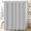 unframed Shower Curtain Set Waterproof Farmhouse Grey Linen Texture Pattern Fabric Backdrop Bathroom Decor Vintage Rustic Home