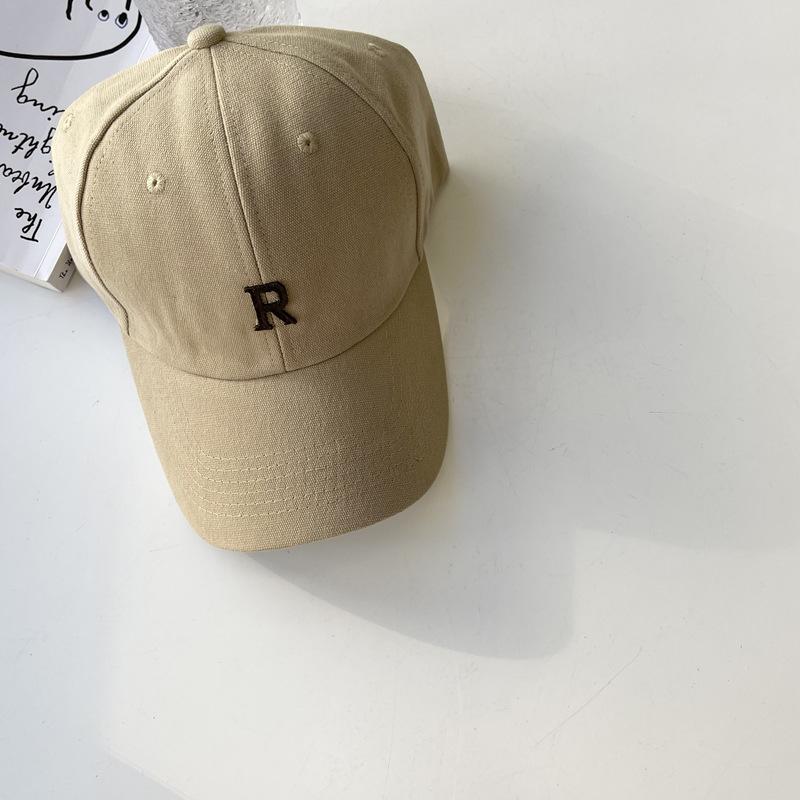 R Letter Baseball Cap Children Spring and Autumn Thin Niche Street Card Sunshade Sunscreen Couple Cap