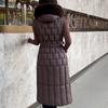 Fashion Winter Long Vest Woman Coats Elegant Thick Warm Sleeveless Parka Women's Jackets