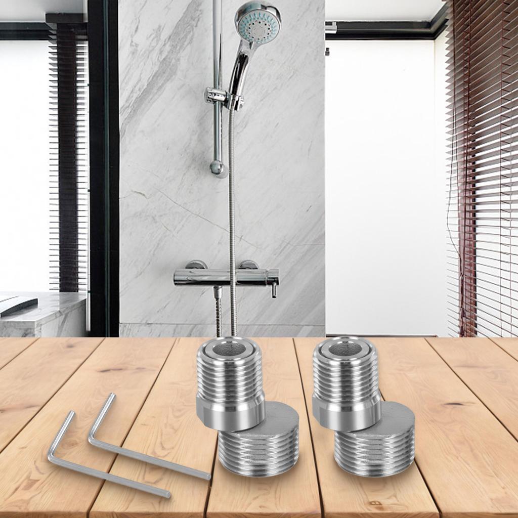 2pcs Shower Extension Corner Telescopic Curved Feet 360Degree Faucet Angled Curved Foot Eccentric Screw Corner Tap Adapter Tools
