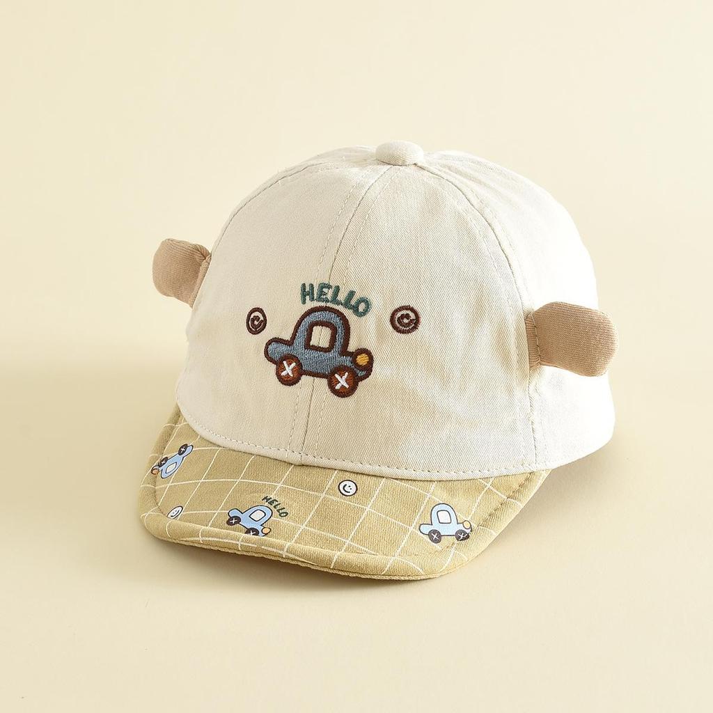 Children's 3D Cute Car Cotton Baseball Cap - Breathable Outdoor Sun Hat