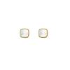 Geometric Square Shell Stud Earrings: 2024 Trendy Versatile Women's Fashion, Light Luxury Style