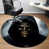1pc Gothic Skull Mask Chair Carpet for Office Non Slip, Machine Washable Rug for Office, Room Holiday Decor for Christmas, Birthday Polyester