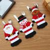 6pcs Christmas Cutlery Bag Set Reusable Tableware Holder For Fork Cutter Storage Holiday Party Decorations