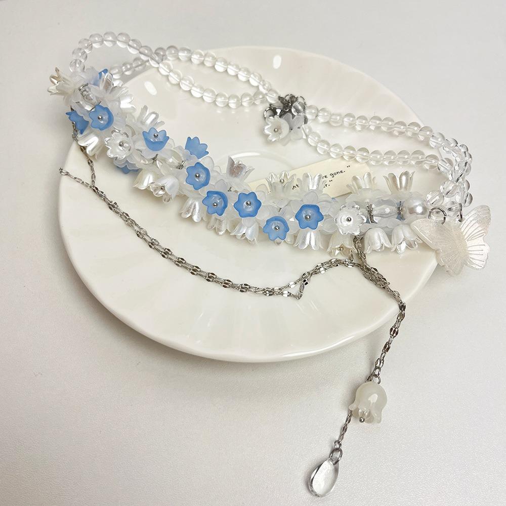 Blume Maiglöckchen Kette Choker Acryl Maiglöckchen Anhänger Halskette Mädchen