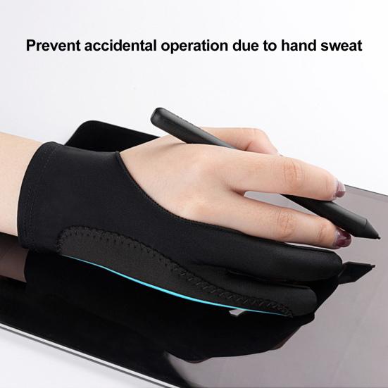 1Pc Artist Graphic Drawing Tablet Glove Double Layers Two Finger