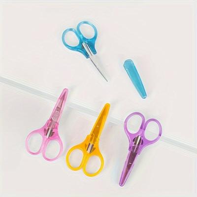 4pcs Precision Craft Scissors Set - Stainless Steel, For Sewing, Embroidery & Paper Cutting With Protective Covers Sewing Scissors Fabric Scissors