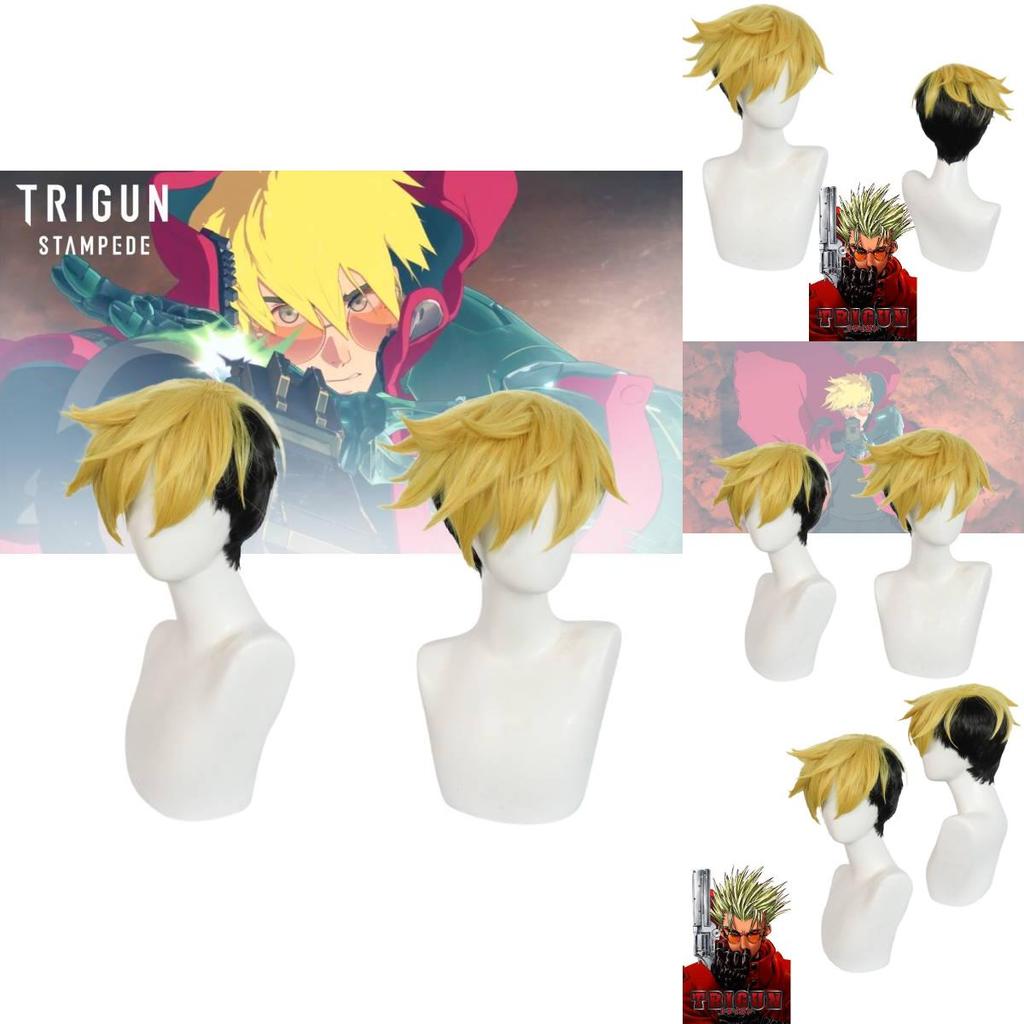 Trigun Stampede Vash Wig For Cosplay Costume High-quality Heat-resistant Anime Hairpiece
