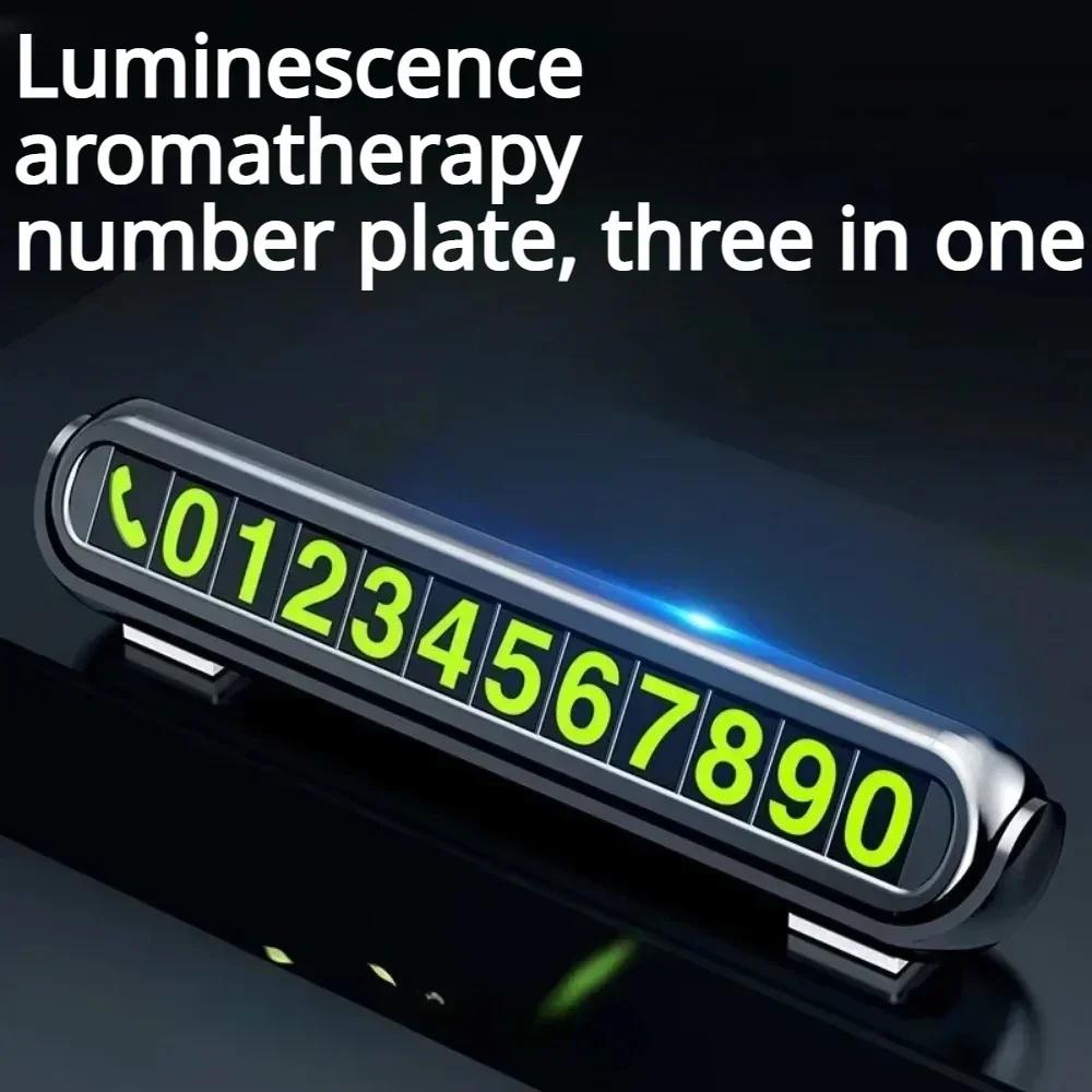 Car Temporary Parking Card Auto Parking Stickers Accessories Phone Number Hidden Stop Sign Card Plate Car Aromatherapy