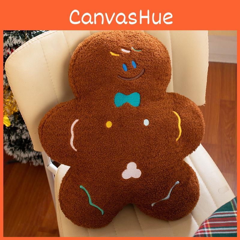 Gingerbread Plush Man Toy Stuffed Doll Christmas Decorations Cushion Gifts 45cm