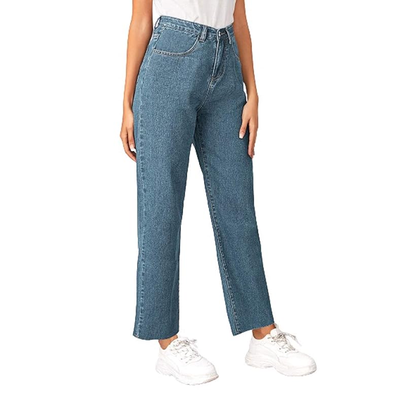 KOTTY Women High Rise Cotton Lycra Blend Ankle Length Jeans 28