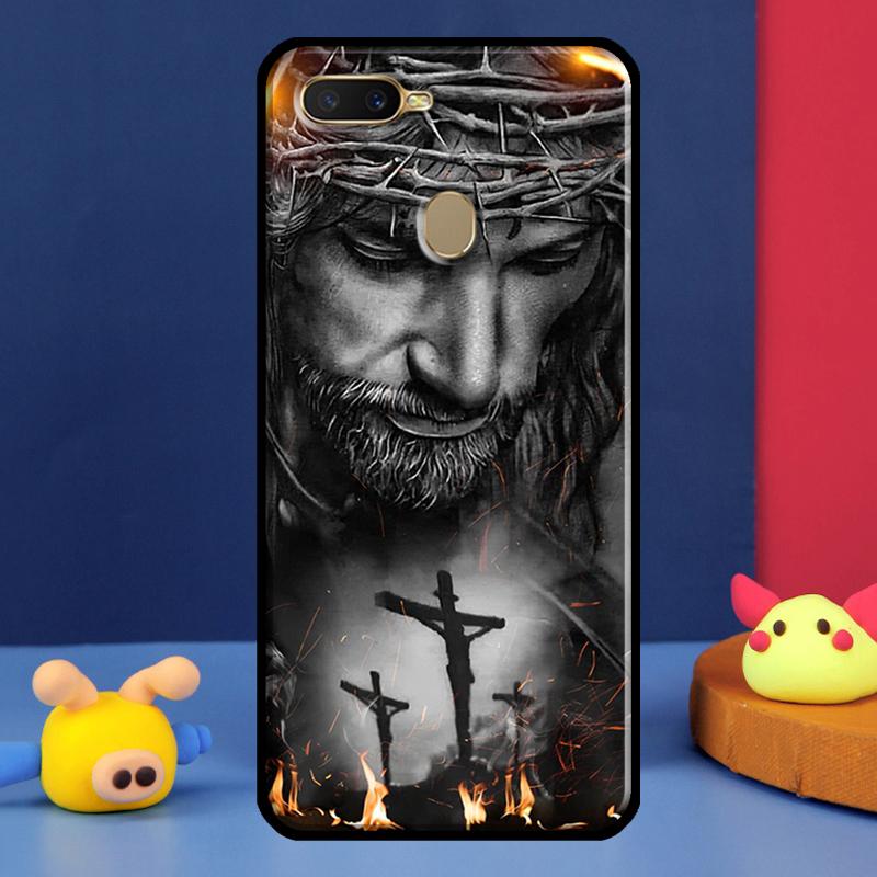 Christliches Jesus Motiv für Oppo A54 A57 S A78 A58 A98 A5 A9 A91 A15 A16 A17 A52 A72 A76 A96 A74 A94 A77 Handyhülle