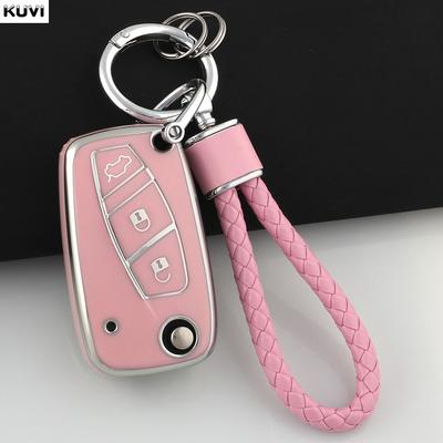 Tpu Car Flip Key Case Cover Shell Fob Keychain For Fiat 500 Panda Stilo Punto Doblo Grande Bravo 500 Ducato Minibus Accessories