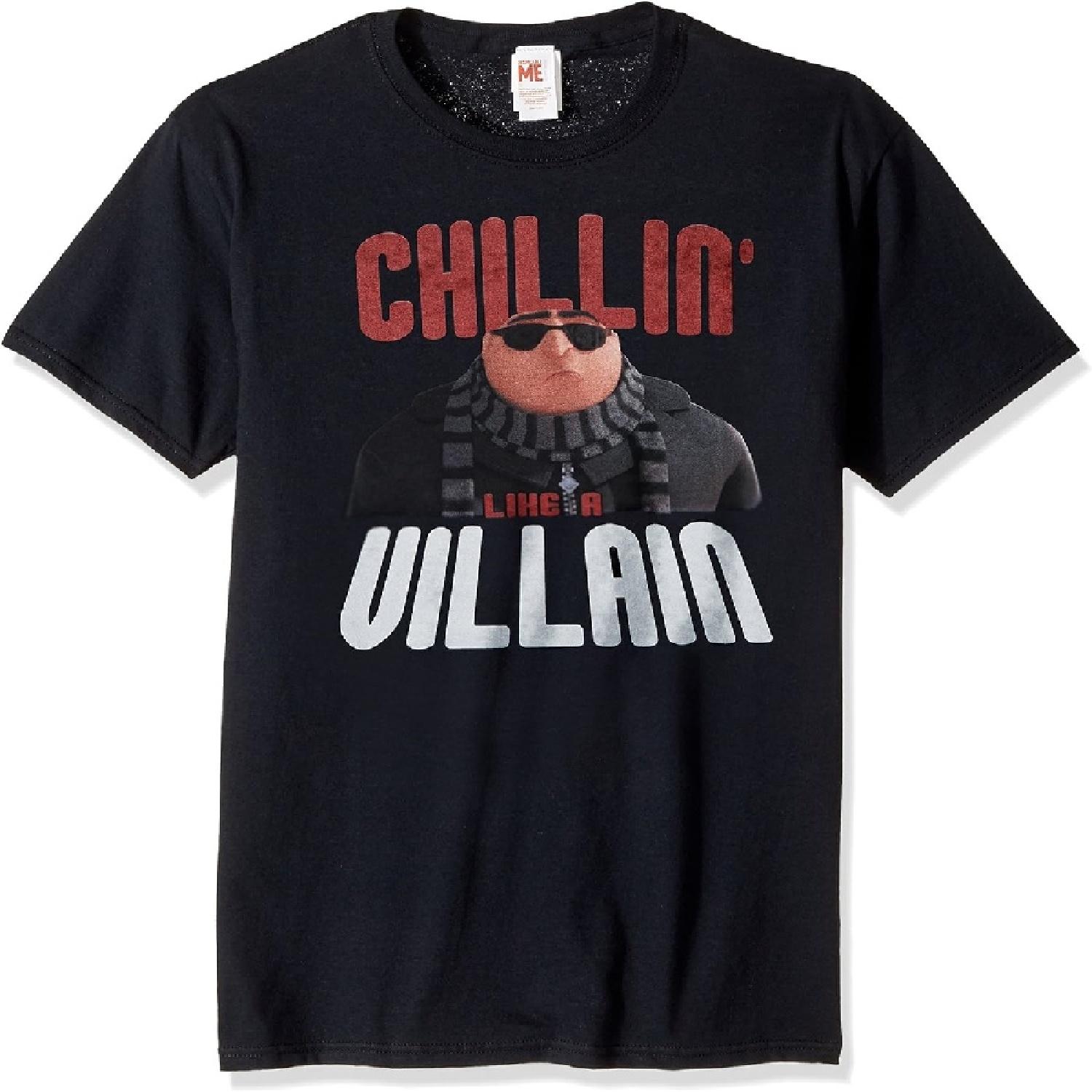Гадкий Я Мужская Футболка с Принтом Миньоны Грю  Chillin Like A Villain  S
