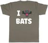 I Love Bats Unisexs TShirt Flying Nocturnal Winged Funny Vampire Tee Gift