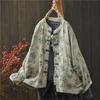 Johnature Women Vintage Print Floral Jackets Stand Long Sleeve Autumn Chinese Style Female Jackets