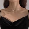 Choker Necklaces for Women Real 925 Silver Geometric Irregular Round Necklaces Clavicle Chain Cute Jewelry Accessories