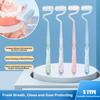 Oral Care Interdental Brush Soft Vertical Toothbrush New Tongue Cleaning Brush  Adults