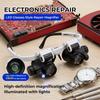 Belt LED Head-mounted Magnifying Glass with Light, Rechargeable Head-mounted Magnifying Glass 8X/15X/23X Optical Magnifying Glass with Lenses, for